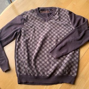 Vintage Brown Plaid Sweater